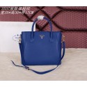 AAA Prada Original Grainy Calf Leather Tote Bag BN2537 Blue VS06218