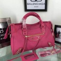 Balenciaga Goatskin Classic Metallic Edge City Bag B30589 Rose VS08878