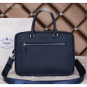 Best Prada Saffiano Leather Briefcase VA1052 Blue VS08324