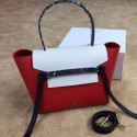 Best Replica Celine Small Belt Bag Original Leather CLA98311S White&Red VS02201