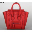 Celine Luggage Nano Bag Grainy Leather C3308S Red VS02374