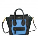 Celine Luggage Nano Bag Horsehair CL88029 SkyBlue&Black VS08854