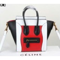 Celine Luggage Nano Bag Original Leather C3308S Red&White&Black VS05085
