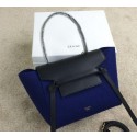 Celine mini Belt Bag Suede Leather C98310 Royal&Black VS01730