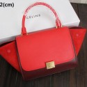 Celine mini Trapeze Bag Original Nubuck Leather CTA3345 Burgundy&Red VS01177