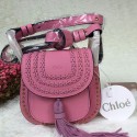 Chloe Hudson Calfskin Shoulder Bag Pink 151070 VS07205