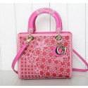 Copy Dior Star Cutout Leather Lady Dior Bag D0666 Pink VS02468