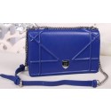 DIOR Shoulder Bag Lambskin Leather D4125 Blue VS02005