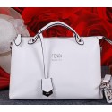 Fake Best Fendi By The Way Bag with Tail Calfskin Leather FD2353 White VS06062