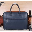 Fake Designer Prada Original Leather Briefcase P38081 Royal VS03325