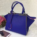 Fendi 3Jours Mini Tote Bag Calfskin Leather Blue 161040 VS07677