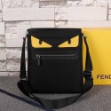 Fendi Bag Bugs Messenger Bag Nylon Fabric FD95395 Black VS07214