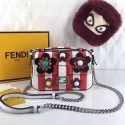 Fendi Fashion Show Double Micro Baguette Bag White&Red FD03717 VS06313
