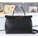Fendi Peekaboo Bag Calfskin Leather FD8839 Black VS05005