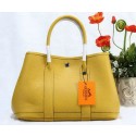 Hermes Garden Party 30cm Tote Bag Grainy Leather Yellow VS08100