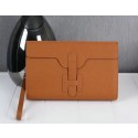 Hermes Jige Clutch Bag Calfskin Leather HQ8059 Wheat VS03691