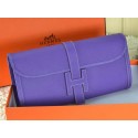 Hermes Jige Clutch Bag Calfskin Leather Purple VS00179
