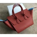 High Quality Celine Tie Nano Top Handle Bag Smooth Leather 98313 Red VS04723
