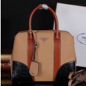 Knockoff Best PRADA Saffiano Leather Business Briefcase P8674 Brown VS06988