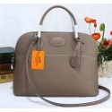 Knockoff Hermes Bolide 37CM Calfskin Leather Tote Bags H509084 Grey VS05343