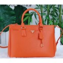 Luxury Prada Saffiano Leather Tote Bag PBN1801 Orange VS03834