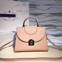 Prada Arcade Calf Leather Tote Bag Pink 1BD060 VS05344