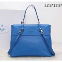 Prada Calfskin Leather Tote Bag BN2789 Blue VS05932