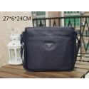 PRADA Grainy Leather Messenger Bag VA0797 Dark Blue VS02041