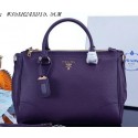PRADA Litchi Leather Tote Bag PBN2324 Violet VS08888