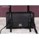 Prada Lux Calf Leather Flap Bag BT0993 Black VS03435