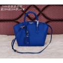 Prada Original Grainy Leather Tote Bag BN2588 Blue VS01375