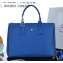 Prada Saffiano Calfskin Leather Tote Bag PBN2274 Blue VS01531