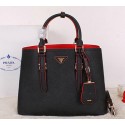 Prada Saffiano Cuir Leather Tote Bag BN2820 Black VS04934