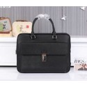 PRADA Saffiano Leather Business Briefcase 69091 Black VS05767