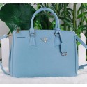 Prada Saffiano Leather Tote Bag PBN1801 SkyBlue VS03300