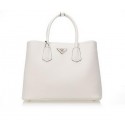 Prada Saffiano Leather Tote Bags BN2756 White VS02012