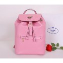 Prada Soft Calf Leather Backpack BZ032L Pink VS00206