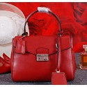 Quality Prada Smooth Leather Tote Bags BN8672 Red VS06310