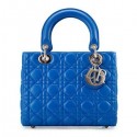 Replica Best Lady Dior Bag mini Bag Blue Original Sheepskin Leather D44551 Gold VS00489