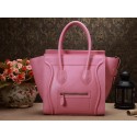 Replica Celine Mini Luggage 3308 in Cherry Pink Original Leather VS00868