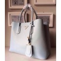 Replica Prada Twin Saffiano Leather Cuir Large Tote BN2756 in Light Blue with Gold Hardware Mingd VS02720