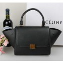Replica Top Celine MINI Trapeze Bag Original Leather CT3345 Black VS00861