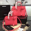 Saint Laurent Classic Sac De Jour Bag in Hot Pink Grained Leather Y122240 VS09273