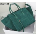 Sale 1:1 Fake Celine Luggage Phantom Tote Bag Suede Leather 3341 Light Green VS06067