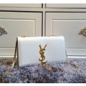 YSL Monogramme Cross-body Shoulder Bag Smooth Leather Y311218 White VS01213