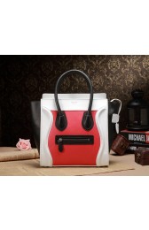 AAA Copy Celine Micro Luggage 3307 in Red with White and Black Original Leather YD VS01513