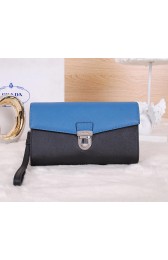 AAA Imitation Prada Saffiano Leather Document Holder VR0075 Black&Blue VS03867