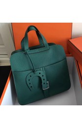 AAA Replica Hermes Halzan 31 Bag in Green Taurillon Clemence Leather H070428 VS01787