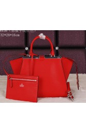 AAAAA Fendi 3Jours Tote Bag Calfskin Leather F8936 Red VS04814