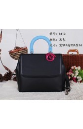 Be Dior Flap Top Handle Bag CD8813 Black VS03332